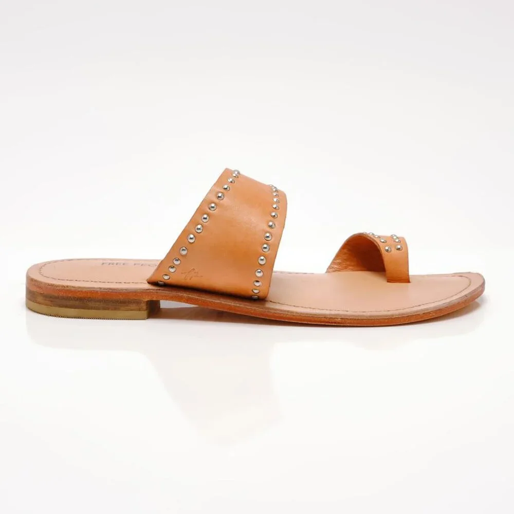 🎉LAST CHANCE🎉 FREE PEOPLE Amelie Tiny Stud Sandals / Faded Clay - Picture 5 of 8